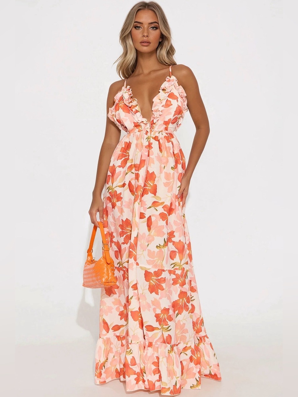 Fashion nova floral Maxi Dress
